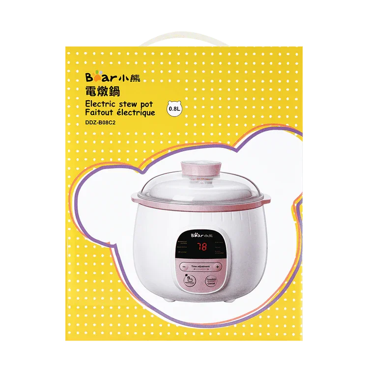 BEAR Stew Pot DDZ-B08C2 | Mini | Ceramic | Electric | 27oz - YOURISHOP.COM