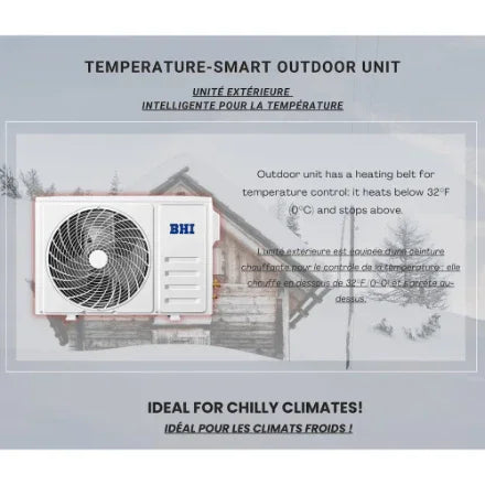 BHI Air Conditioner BHI-CH-12K115V-US-B | 12,000 BTU | 19 SEER2 | 600-Sq-Ft - YOURISHOP.COM