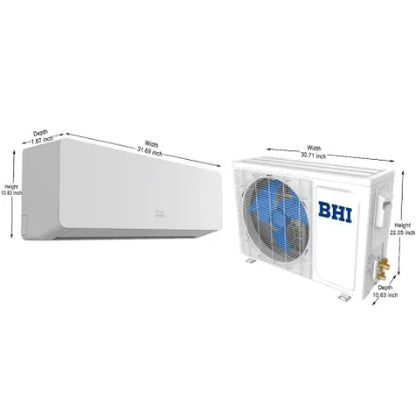 BHI Air Conditioner BHI-CH-12K115V-US-B | 12,000 BTU | 19 SEER2 | 600-Sq-Ft - YOURISHOP.COM