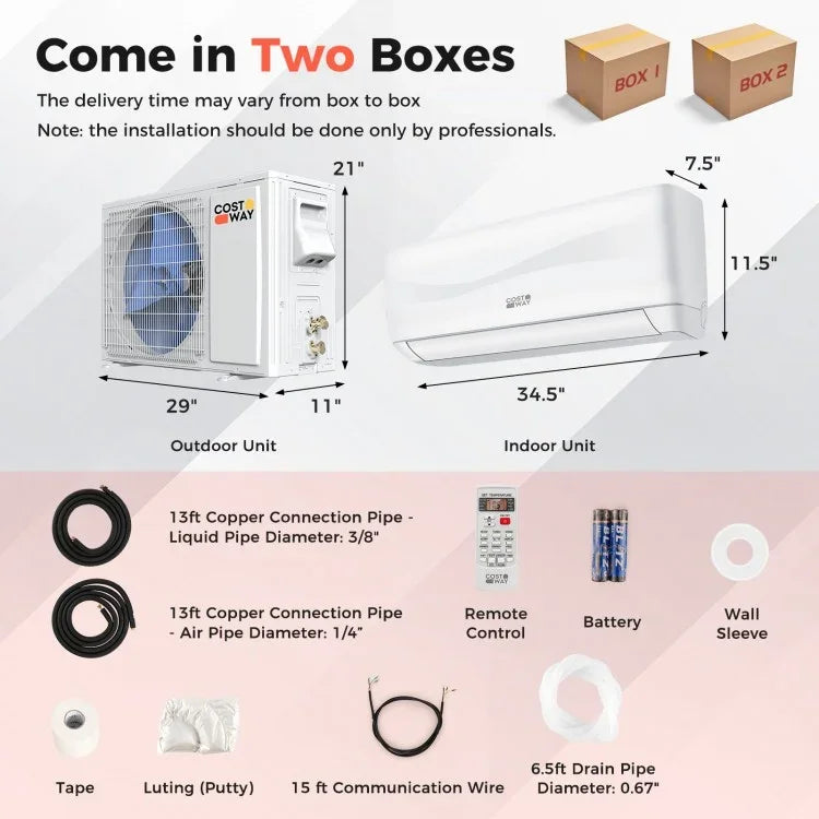 Blast Series 12000 BTU 20 SEER2 115V Ductless Mini Split Air Conditioner and Heater - YOURISHOP.COM