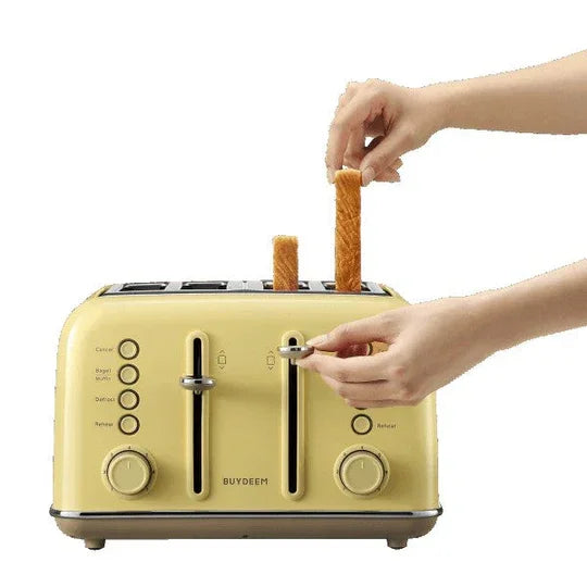 Buydeem DT640 Retro 4-Slice Toaster - YOURISHOP.COM