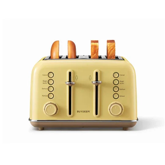 Buydeem DT640 Retro 4-Slice Toaster - YOURISHOP.COM