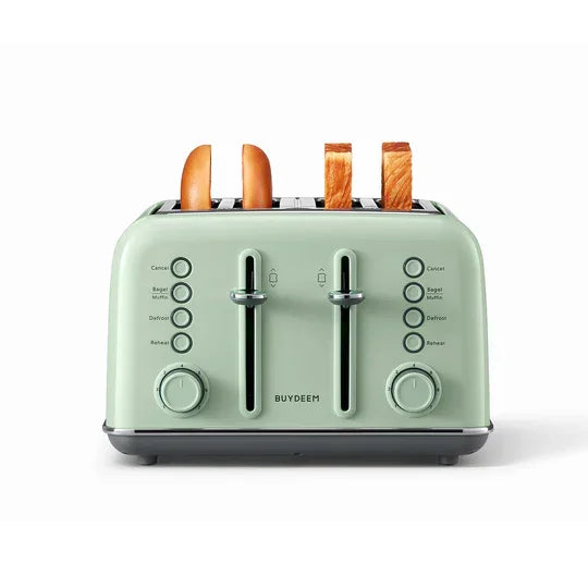 Buydeem DT640 Retro 4-Slice Toaster - YOURISHOP.COM