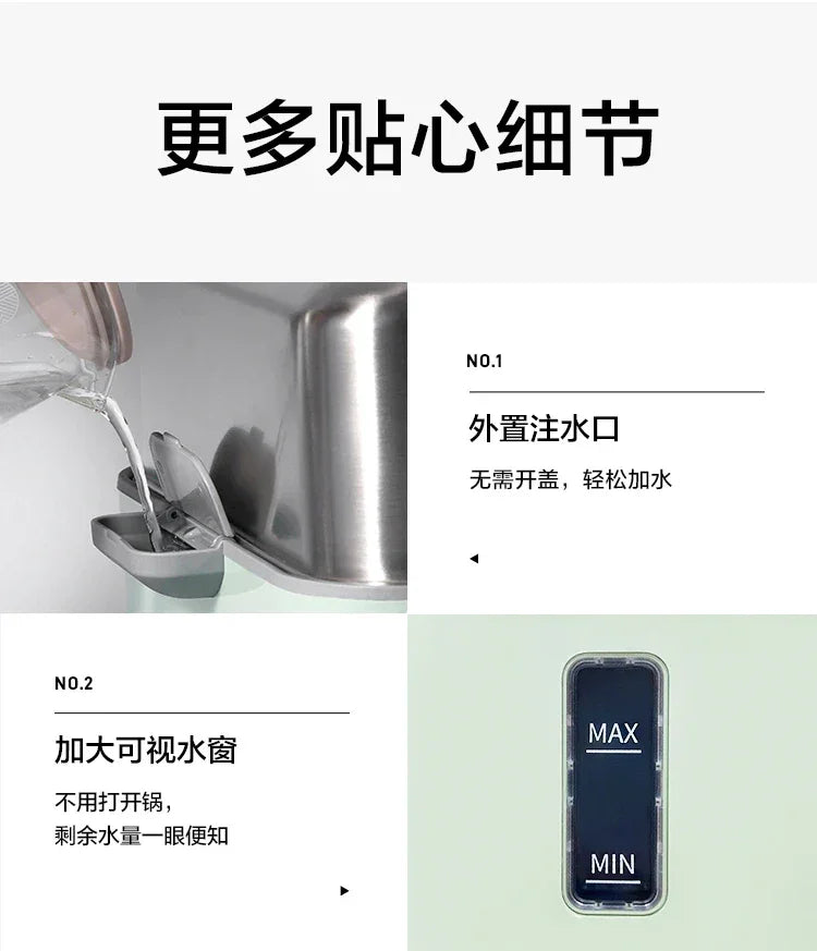 Buydeem electric steamer G67, Large Capacity, high-quality, Stainless Steel Steamer - YOURISHOP.COM