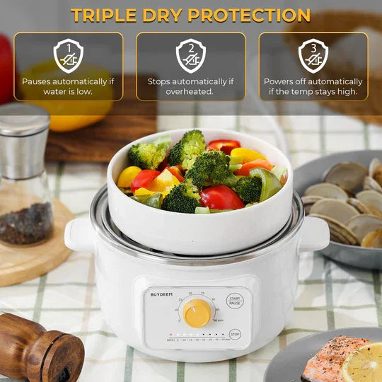 Buydeem G32 | Mini Electric Food Steamer | 1.6QT | Yourishop.com - YOURISHOP.COM