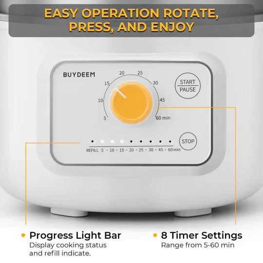 Buydeem G32 | Mini Electric Food Steamer | 1.6QT | Yourishop.com - YOURISHOP.COM