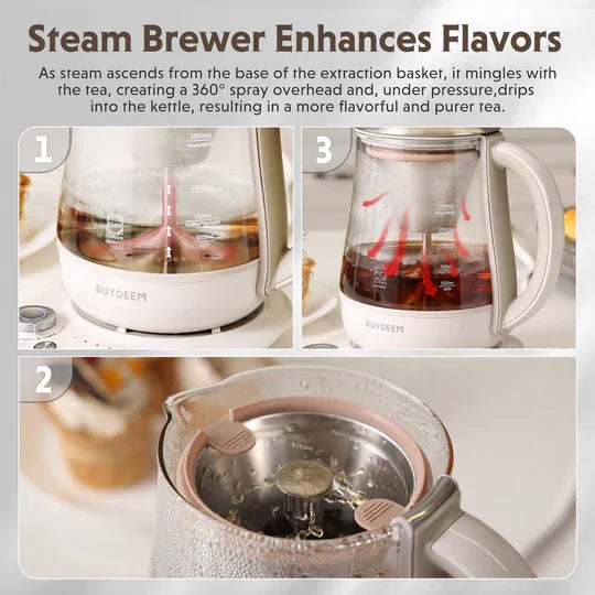 Buydeem K156 Electric Stream Brewer For Tea or Coffee - YOURISHOP.COM
