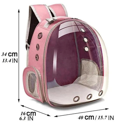 Cat Pet Carrier Backpack Transparent Capsule Bubble Pet Backpack Small Animal Puppy Kitty Bird Breathable Pet Carrier for Travel - YOURISHOP.COM