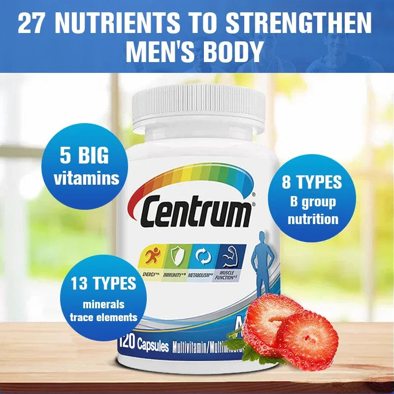 Centrum Multivitamin for Men and Mineral Supplements, Energy Support, Muscle Mass, Immune System, Antioxidants - YOURISHOP.COM
