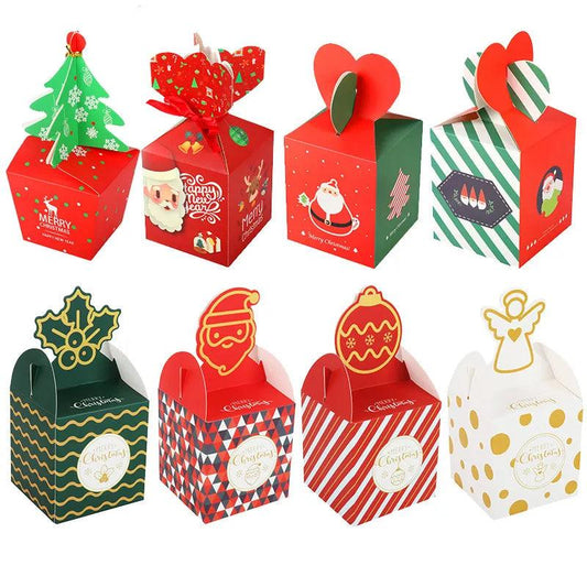 Christmas paper Kids Candy Box Bag Navidad 2021 New year christmas home decoration Natal gift bags Kerst Noel Treats packing box - YOURISHOP.COM