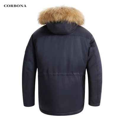 CORBONA N3B Type Winter Parka Men's Coat Long Oversize Real Fur Hood Military Army Male Jackets Padded Fleece Brand Cloths 2023 - YOURISHOP.COM