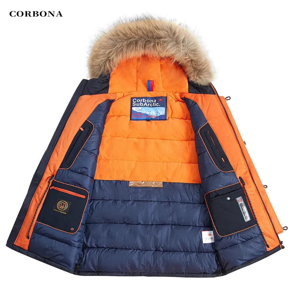 CORBONA N3B Type Winter Parka Men's Coat Long Oversize Real Fur Hood Military Army Male Jackets Padded Fleece Brand Cloths 2023 - YOURISHOP.COM