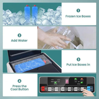 Costway air cooler EP23430 | 6 L large-capacity water tank| Cooling Evaporative Fan with 3-Speed| 8H Timer Function - YOURISHOP.COM