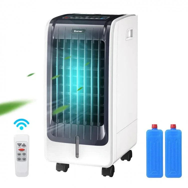 Costway air cooler EP23430 | 6 L large-capacity water tank| Cooling Evaporative Fan with 3-Speed| 8H Timer Function - YOURISHOP.COM