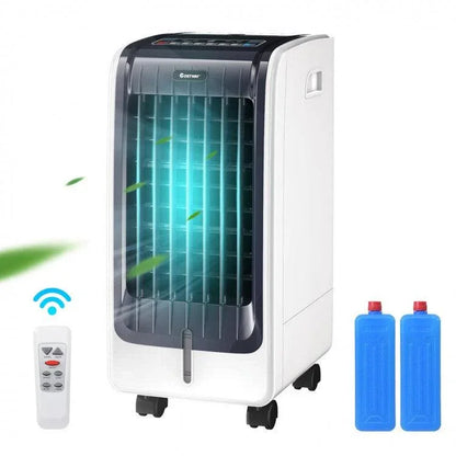 Costway air cooler EP23430 | 6 L large-capacity water tank| Cooling Evaporative Fan with 3-Speed| 8H Timer Function - YOURISHOP.COM