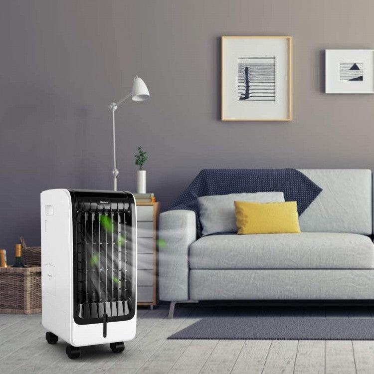 Costway air cooler EP23430 | 6 L large-capacity water tank| Cooling Evaporative Fan with 3-Speed| 8H Timer Function - YOURISHOP.COM