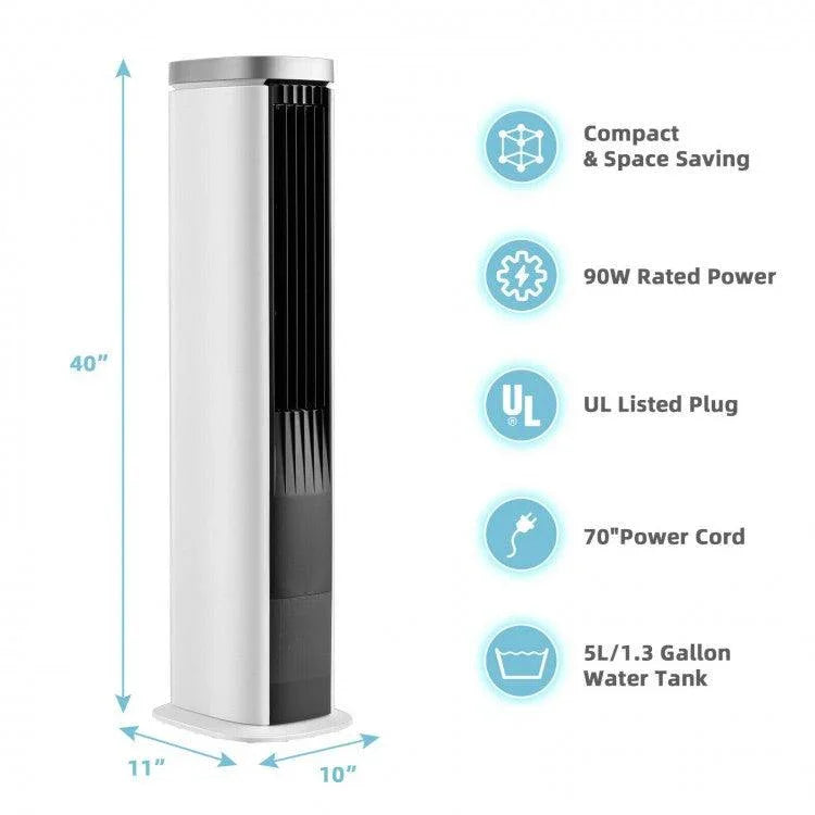 Costway Air Cooler ES10101US-WH | Portable | Evaporative | 3-In-1 Functions - YOURISHOP.COM