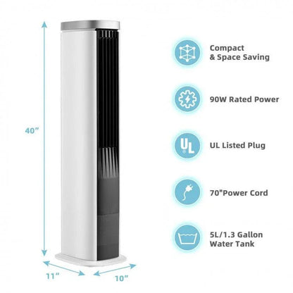 Costway Air Cooler ES10101US-WH | Portable | Evaporative | 3-In-1 Functions - YOURISHOP.COM