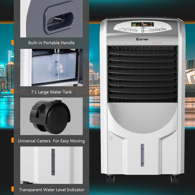 [Costway EP23664B] Portable Air Cooler Fan with Heater and Humidifier Function - YOURISHOP.COM