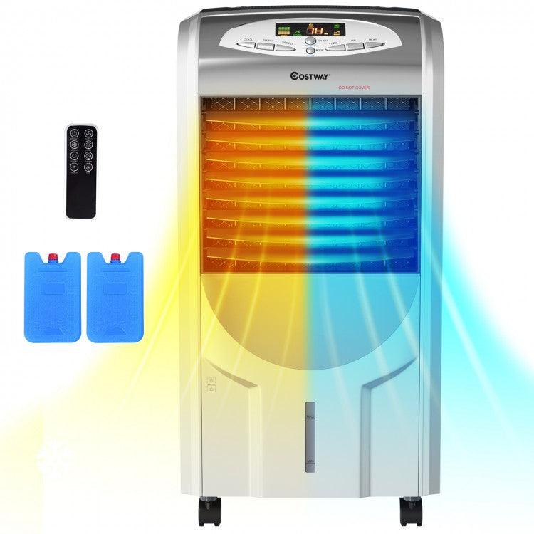 [Costway EP23664B] Portable Air Cooler Fan with Heater and Humidifier Function - YOURISHOP.COM