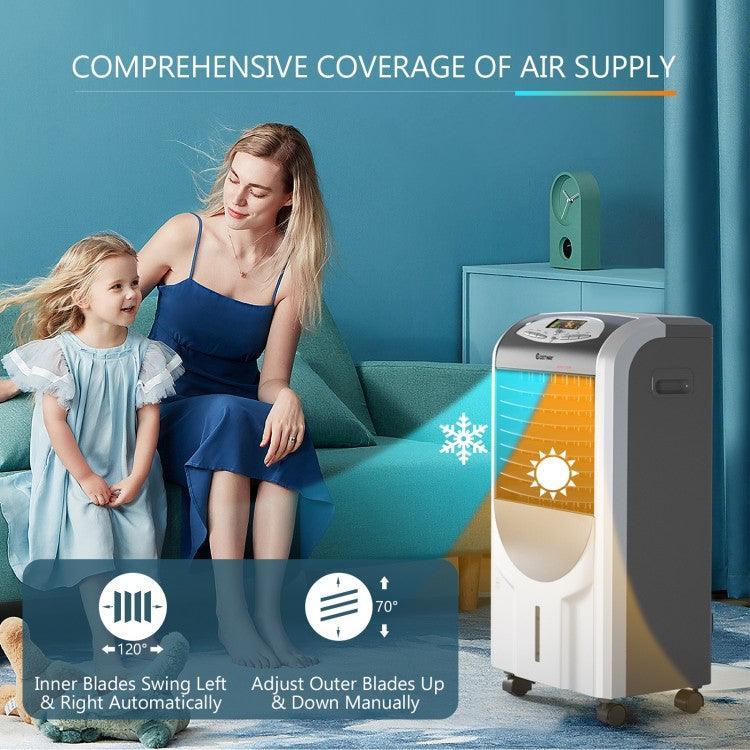 [Costway EP23664B] Portable Air Cooler Fan with Heater and Humidifier Function - YOURISHOP.COM
