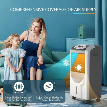 [Costway EP23664B] Portable Air Cooler Fan with Heater and Humidifier Function - YOURISHOP.COM
