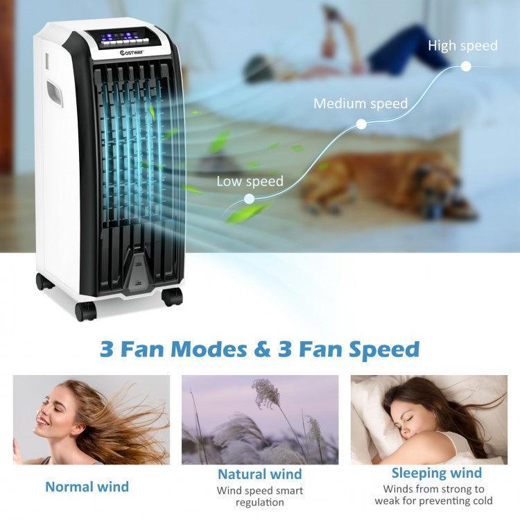 COSTWAY EP23666A Air Cooler| Evaporative| Portable| 3 Wind Modes and Timer - YOURISHOP.COM