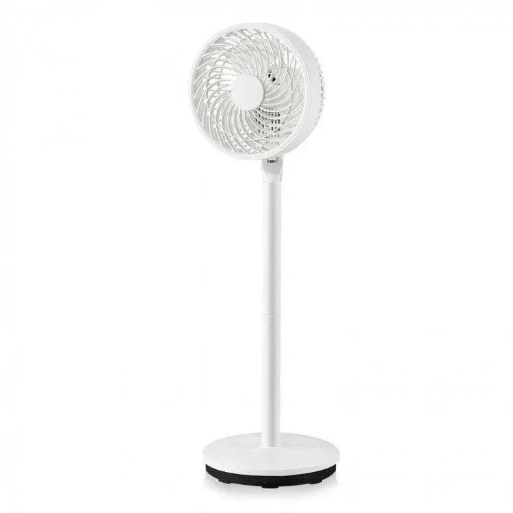 COSTWAY Fan ES10088US-WHA | 9 Inch | Portable Oscillating Pedestal Floor Fan with Adjustable Heights and Speeds - YOURISHOP.COM