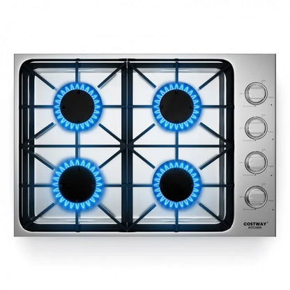 Costway Gas Cooktop CGC430, with 4/6 Powerful Burners and ABS Knobs，30/36 Inch - YOURISHOP.COM