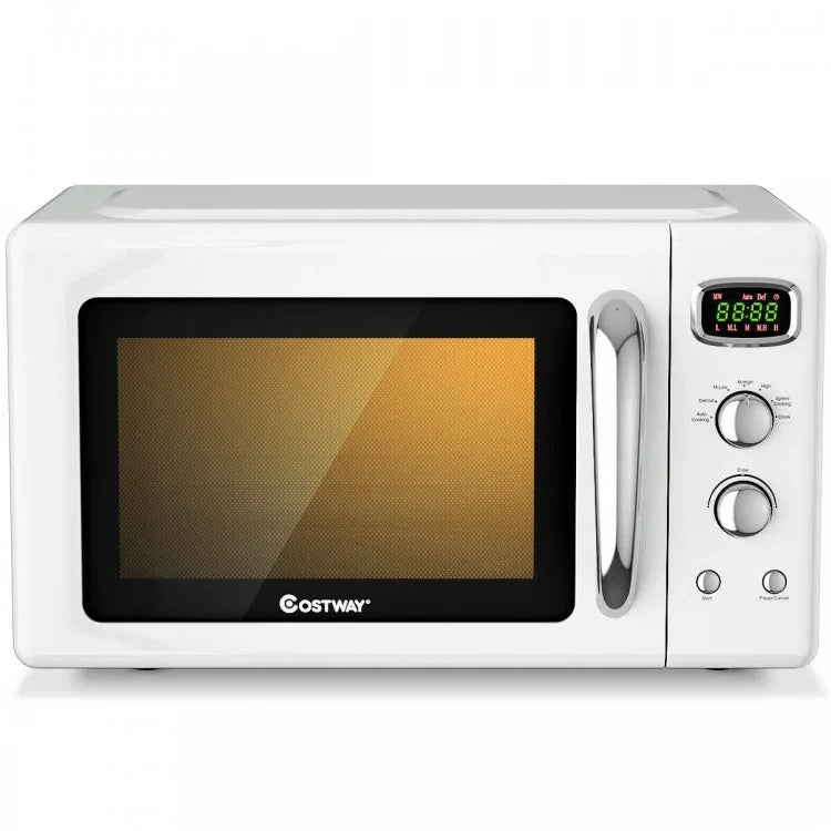 Costway Microwave Oven EP24453 | 0.9 Cu.ft | Retro Countertop | Compact | Yourishop.com - YOURISHOP.COM