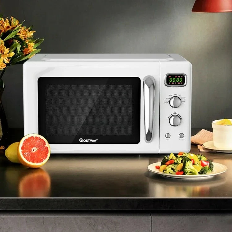 Costway Microwave Oven EP24453 | 0.9 Cu.ft | Retro Countertop | Compact | Yourishop.com - YOURISHOP.COM
