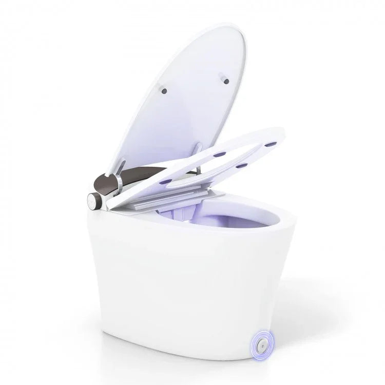 Costway Smart Toilet BA8182US, One-Piece, 1.28 GPF, Elongated size, Night Light - YOURISHOP.COM