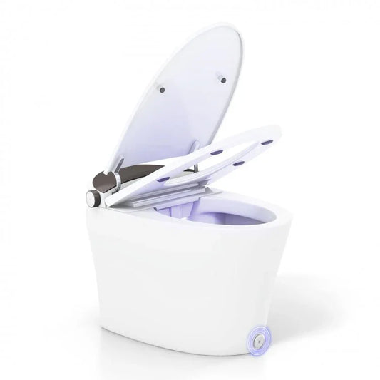 Costway Smart Toilet BA8182US, One-Piece, 1.28 GPF, Elongated size, Night Light - YOURISHOP.COM