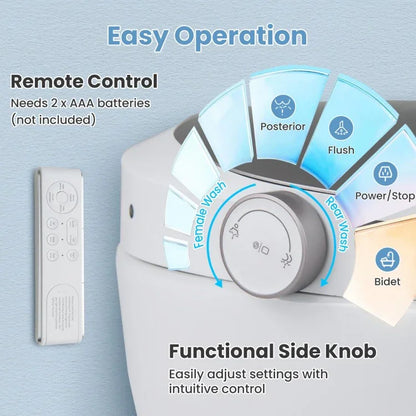 Costway Smart Toilet BA8182US, One-Piece, 1.28 GPF, Elongated size, Night Light - YOURISHOP.COM