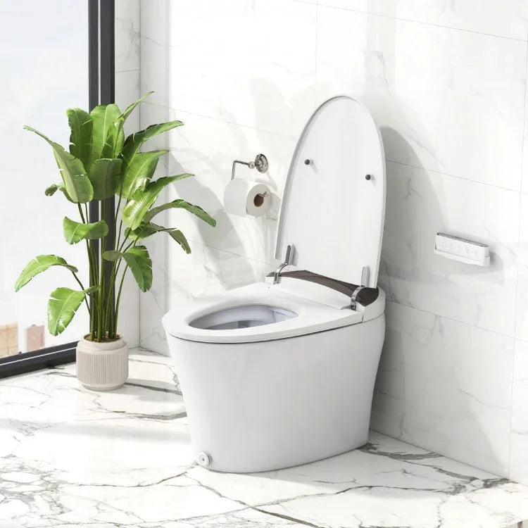 Costway Smart Toilet BA8182US, One-Piece, 1.28 GPF, Elongated size, Night Light - YOURISHOP.COM