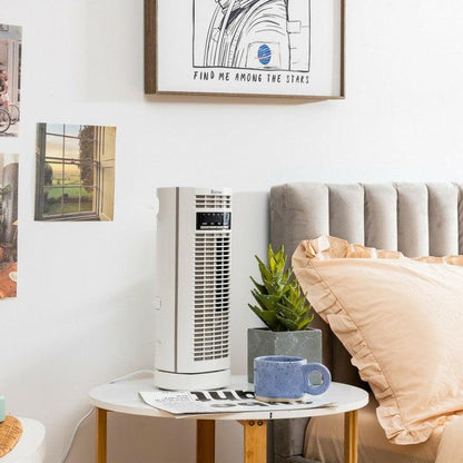 Costway Tower Fan ES10037US| 14 Inch| Mini| Oscillating| 3 Speed and Timer| Electric Desk Fan - YOURISHOP.COM