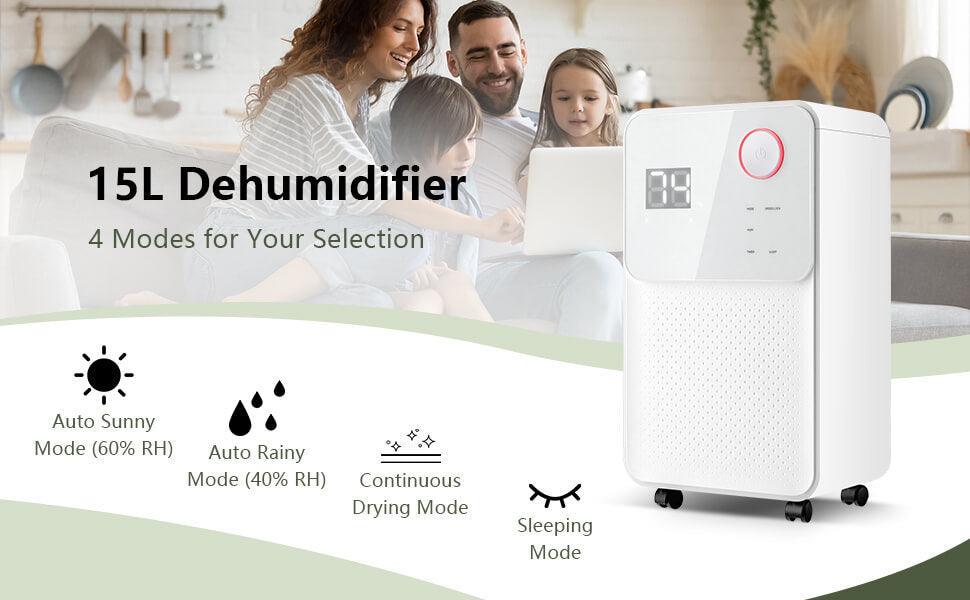 Dehumidifier ES10104US| 32 Pints| 2000 Sq. Ft.| 4 Working Modes| 2 Fan Speeds - YOURISHOP.COM
