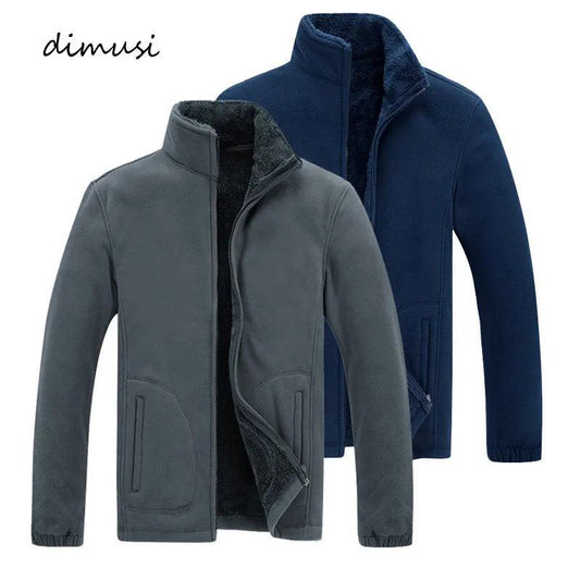 DIMUSI Winter Mens Softshell Fleece Jackets Casual Men Thick Warm Sweatshirt Man Thermal Solid Color Hoodies Coats Clothing 7XL - YOURISHOP.COM