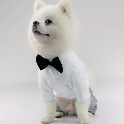 Dog Tuxedo Suit For Small Medium Large Breed Formal Dog Tuxedo Vest With Bow Tie Gentleman Pet Wedding Birthday Party Costume - YOURISHOP.COM