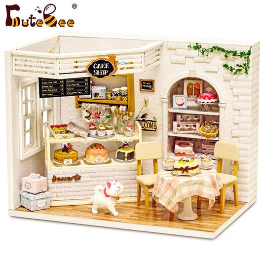 Doll House Furniture Diy Miniature 3D Wooden Miniaturas Dollhouse Toys for Children Birthday Gifts Casa Kitten Diary H013 - YOURISHOP.COM