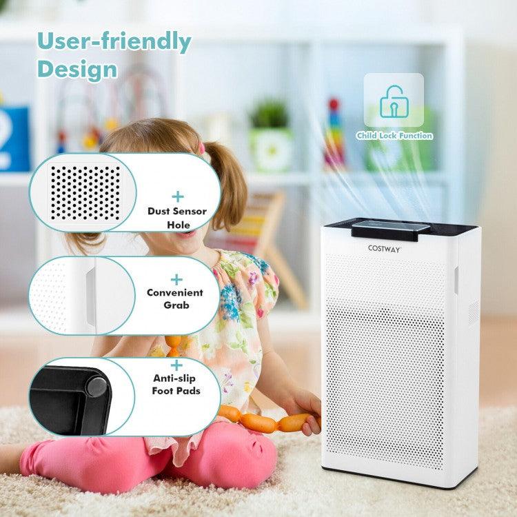 ES10173US-WHA : Ozone Free Air Purifier with H13 True HEPA Filter Air Cleaner up to 1200 Sq. Ft - YOURISHOP.COM