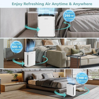 ES10182US-WHA: H13 True HEPA Air Purifier with Adjustable Wind Speeds - YOURISHOP.COM