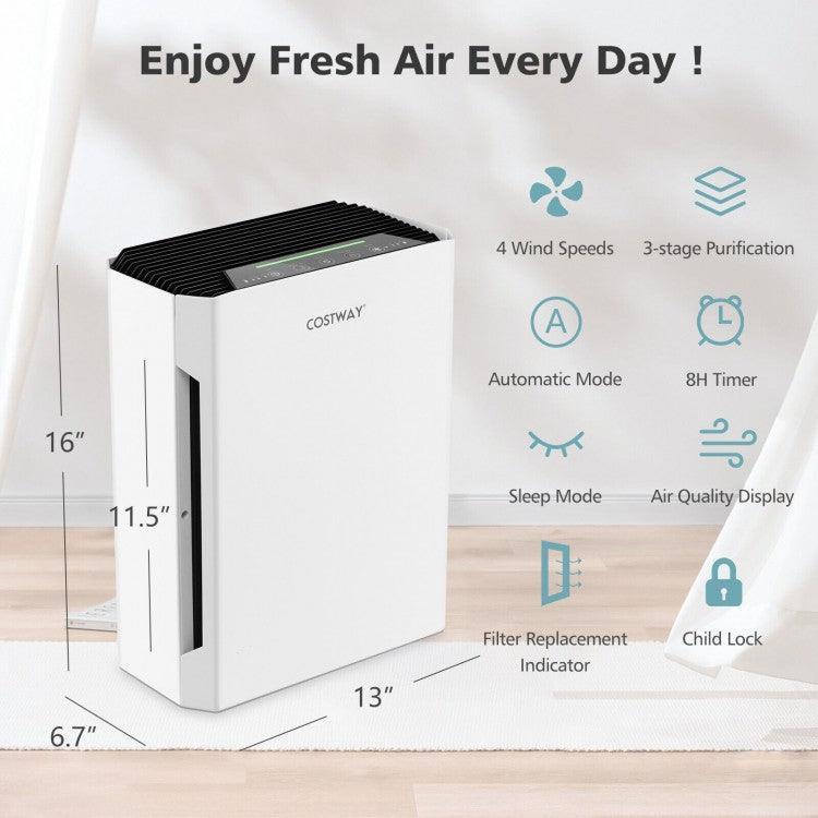 ES10182US-WHA: H13 True HEPA Air Purifier with Adjustable Wind Speeds - YOURISHOP.COM