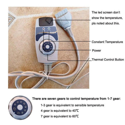 Far Infrared Heating Mat - Hot Stones Jade Tourmaline - Negative Ions - Mesh Mat - Adjustable Timer & Temperature - Heating Pad - YOURISHOP.COM