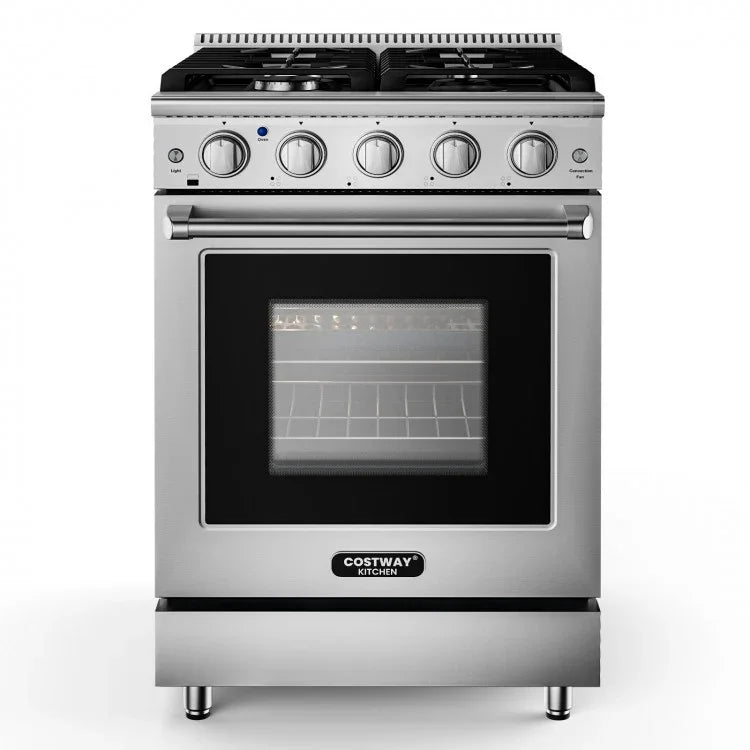 Freestanding Natural Gas Range with 4 Burners Cooktop 58279643, 24", 3.73 Cu.Ft. - YOURISHOP.COM