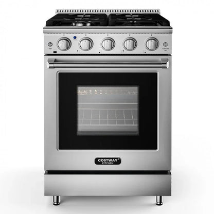 Freestanding Natural Gas Range with 4 Burners Cooktop 58279643, 24", 3.73 Cu.Ft. - YOURISHOP.COM