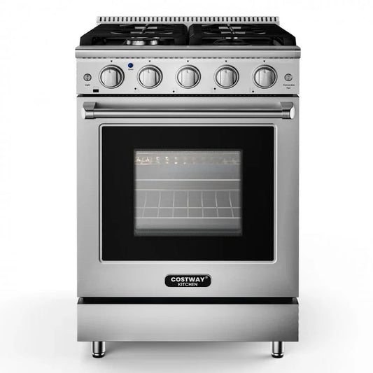 Freestanding Natural Gas Range with 4 Burners Cooktop 58279643, 24", 3.73 Cu.Ft. - YOURISHOP.COM