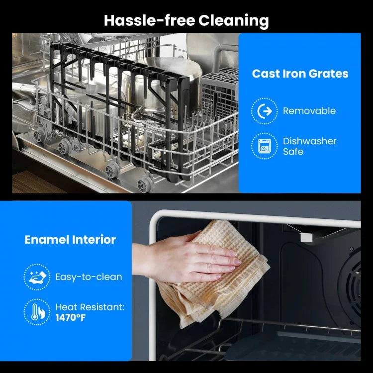 Freestanding Natural Gas Range with 5 Burners Cooktop 56318479, 30", 4.55 cu.ft. - YOURISHOP.COM