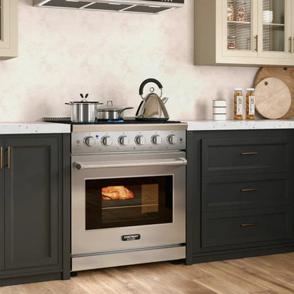 Freestanding Natural Gas Range with 5 Burners Cooktop 56318479, 30", 4.55 cu.ft. - YOURISHOP.COM