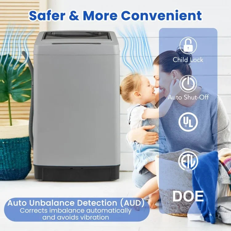 Giantex Washing Machine CW-937842561, 2-in-1 Fully Automatic, compact, 11 LB Capacity - YOURISHOP.COM